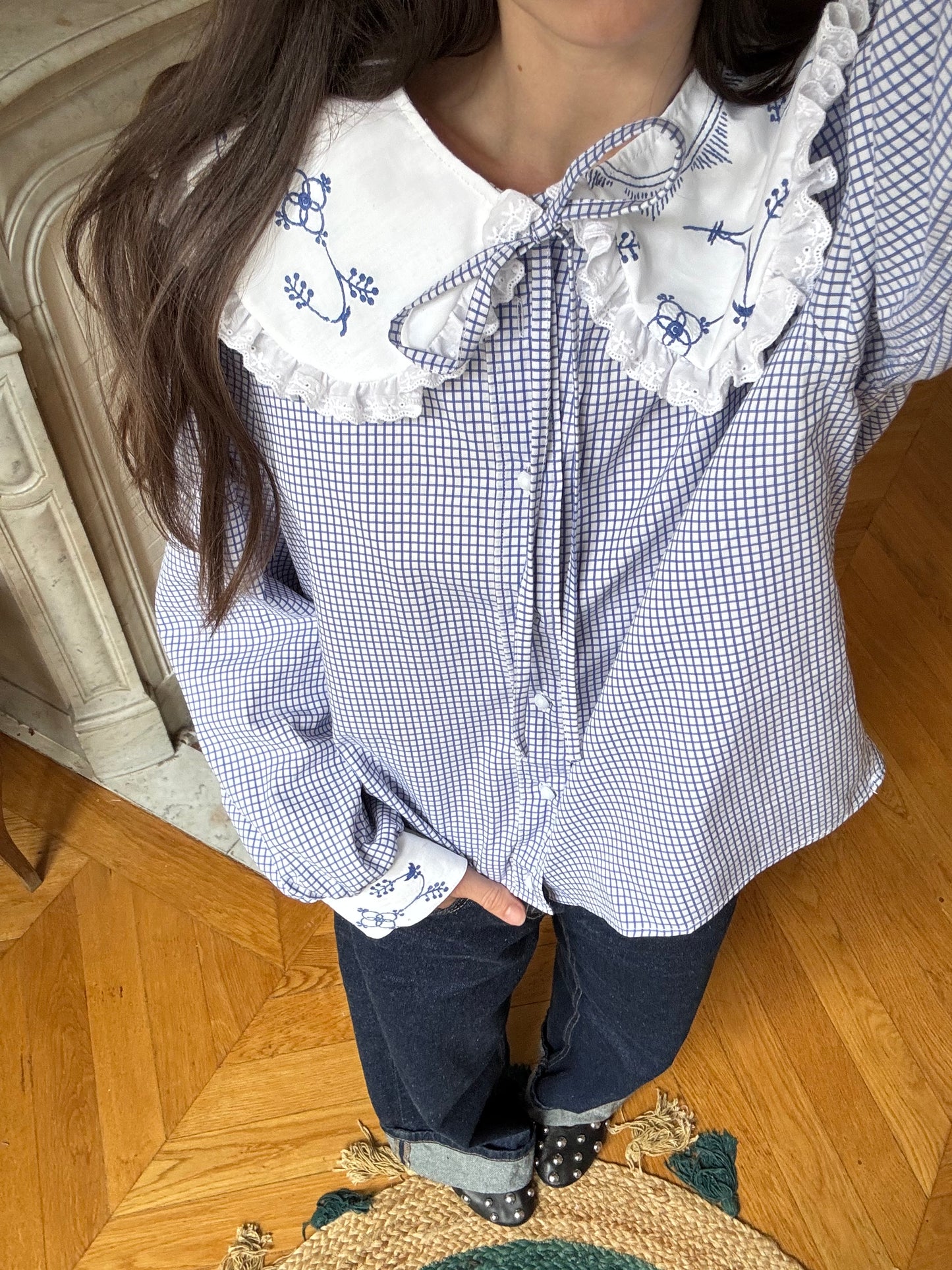 Col XL broderie vintage