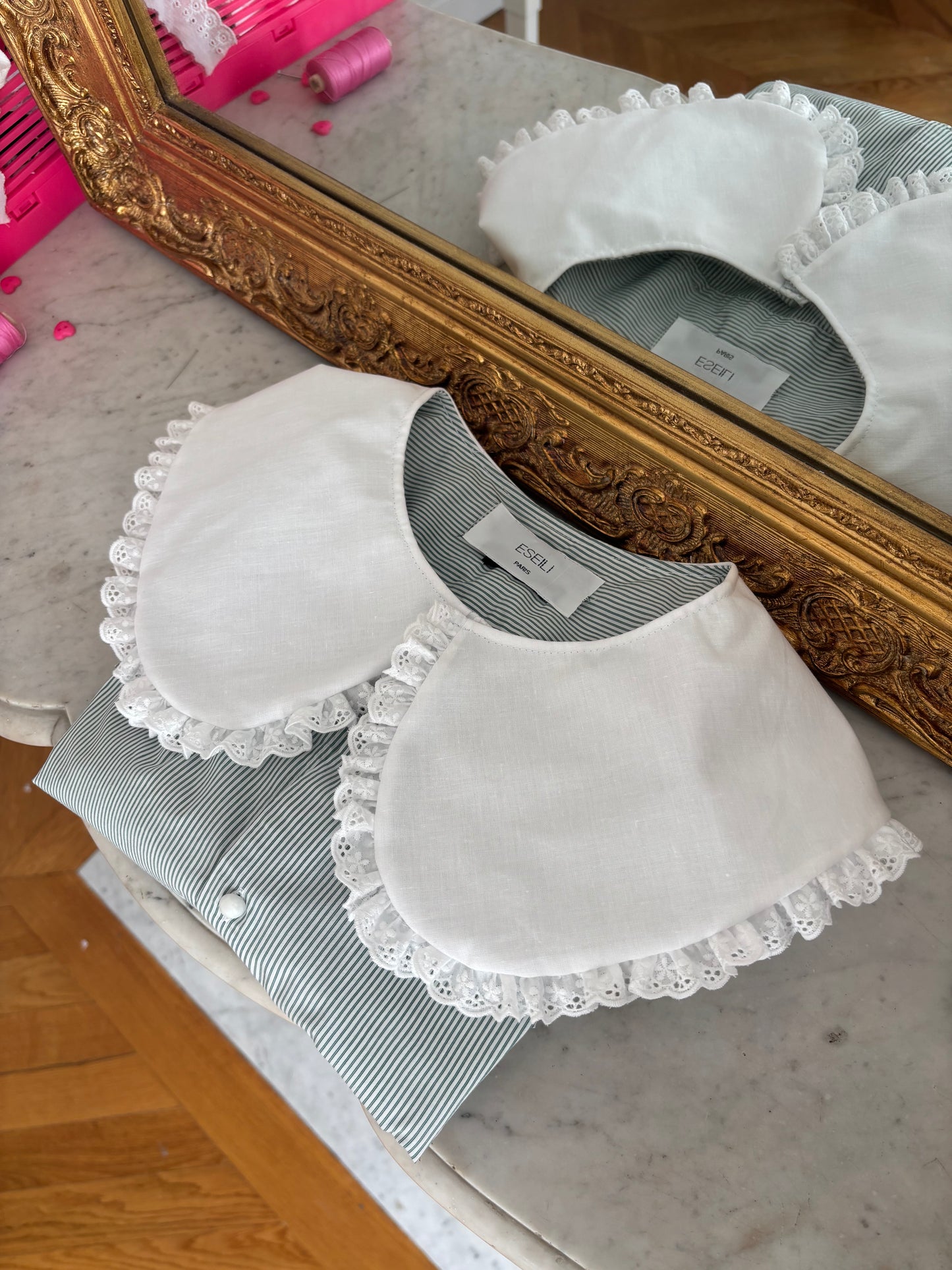 Solange col XL rayée verte