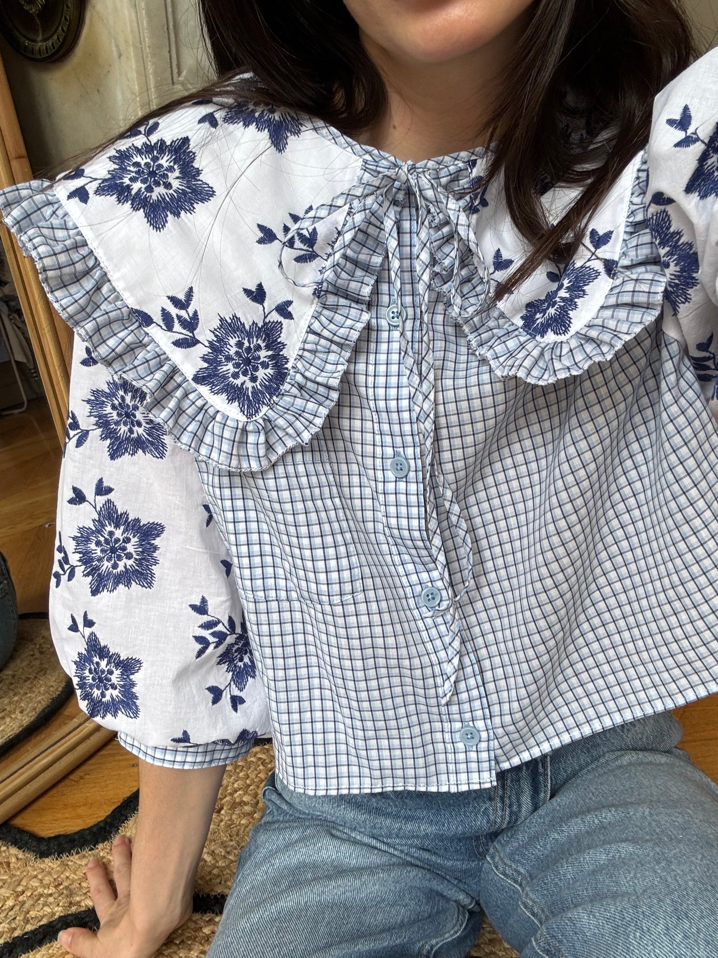 Elise col XL et broderie anglaise
