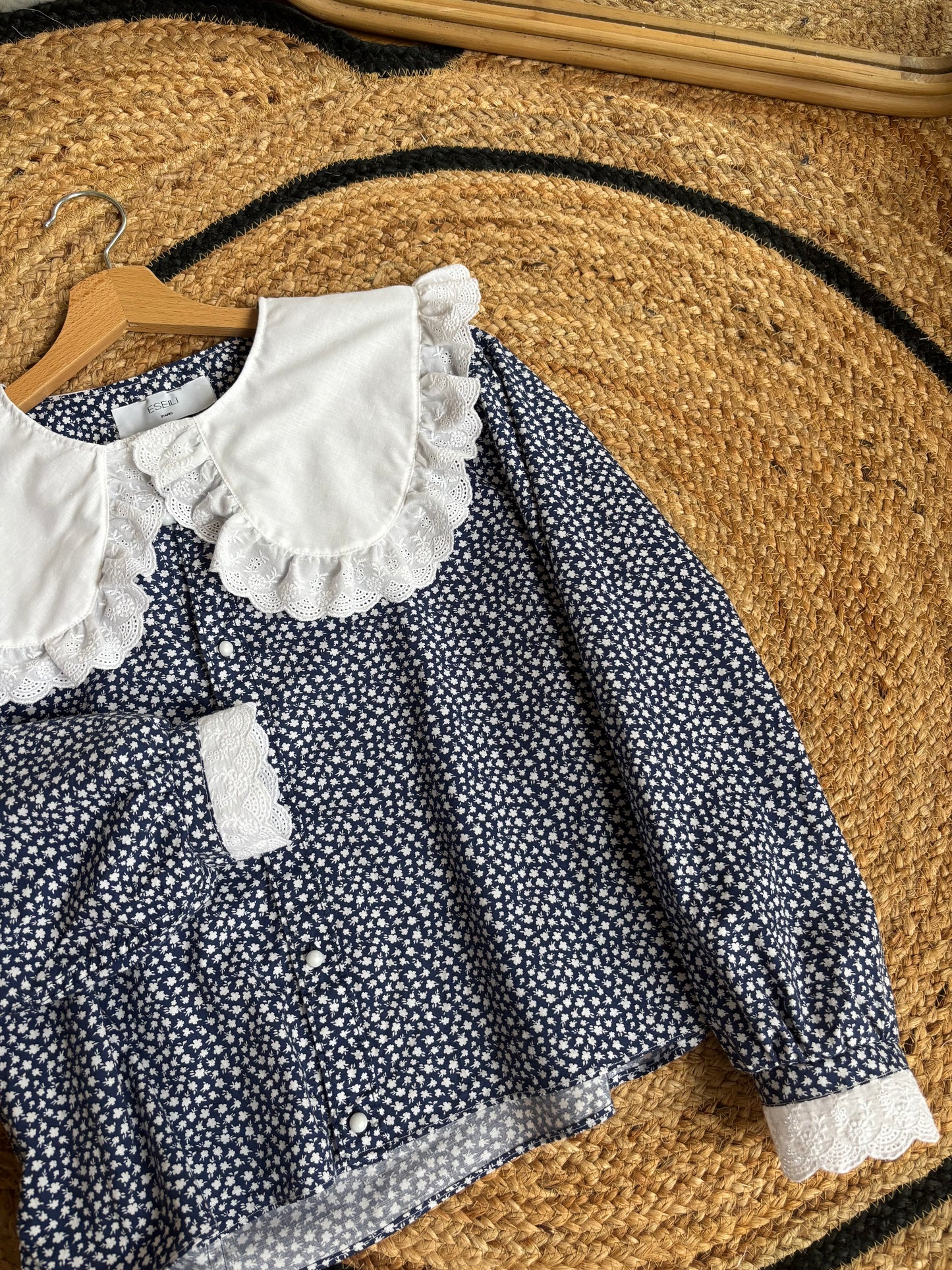 Blouse Solange col XL à fleurs