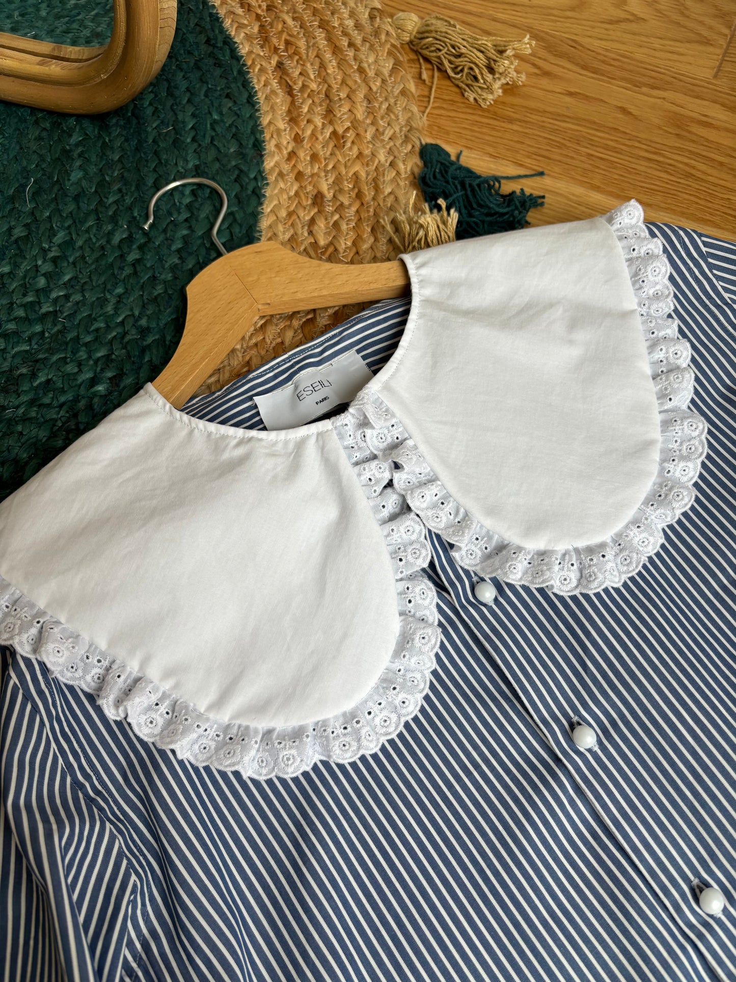 Solange col XL marine rayée