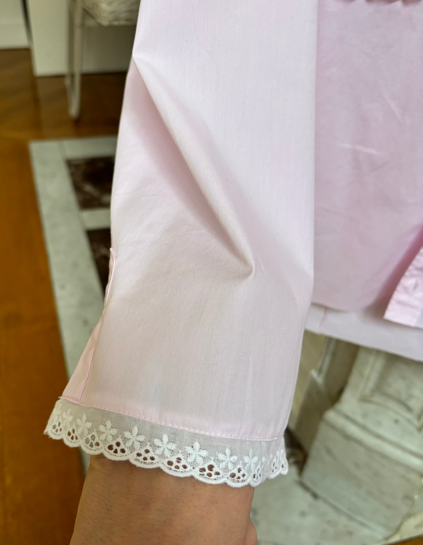 Col Xl rose petites fleurs