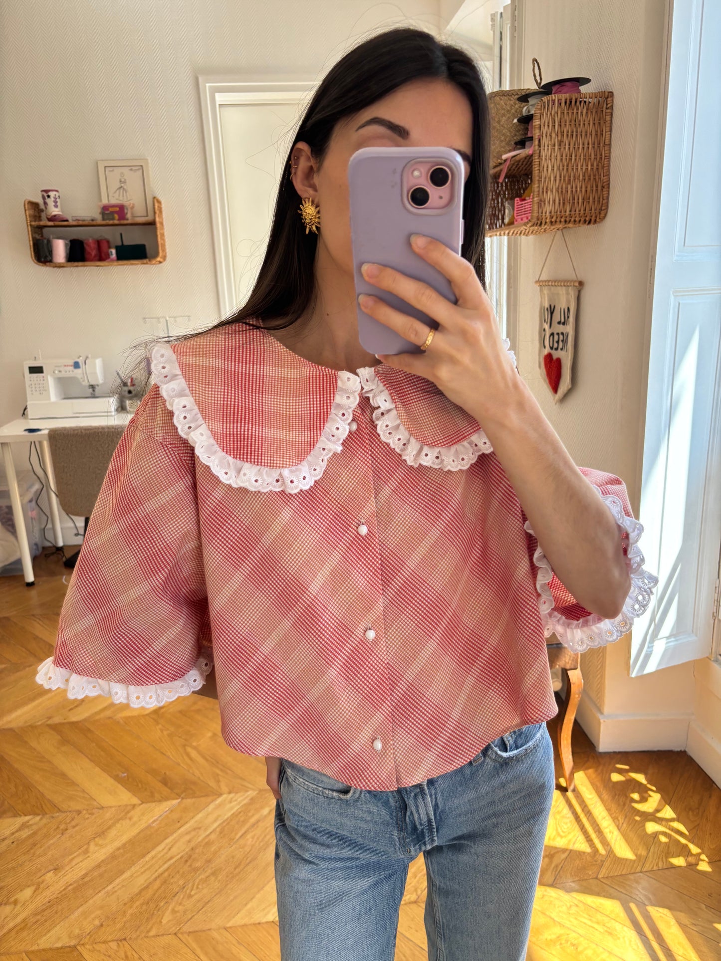 Solange col XL crop orange