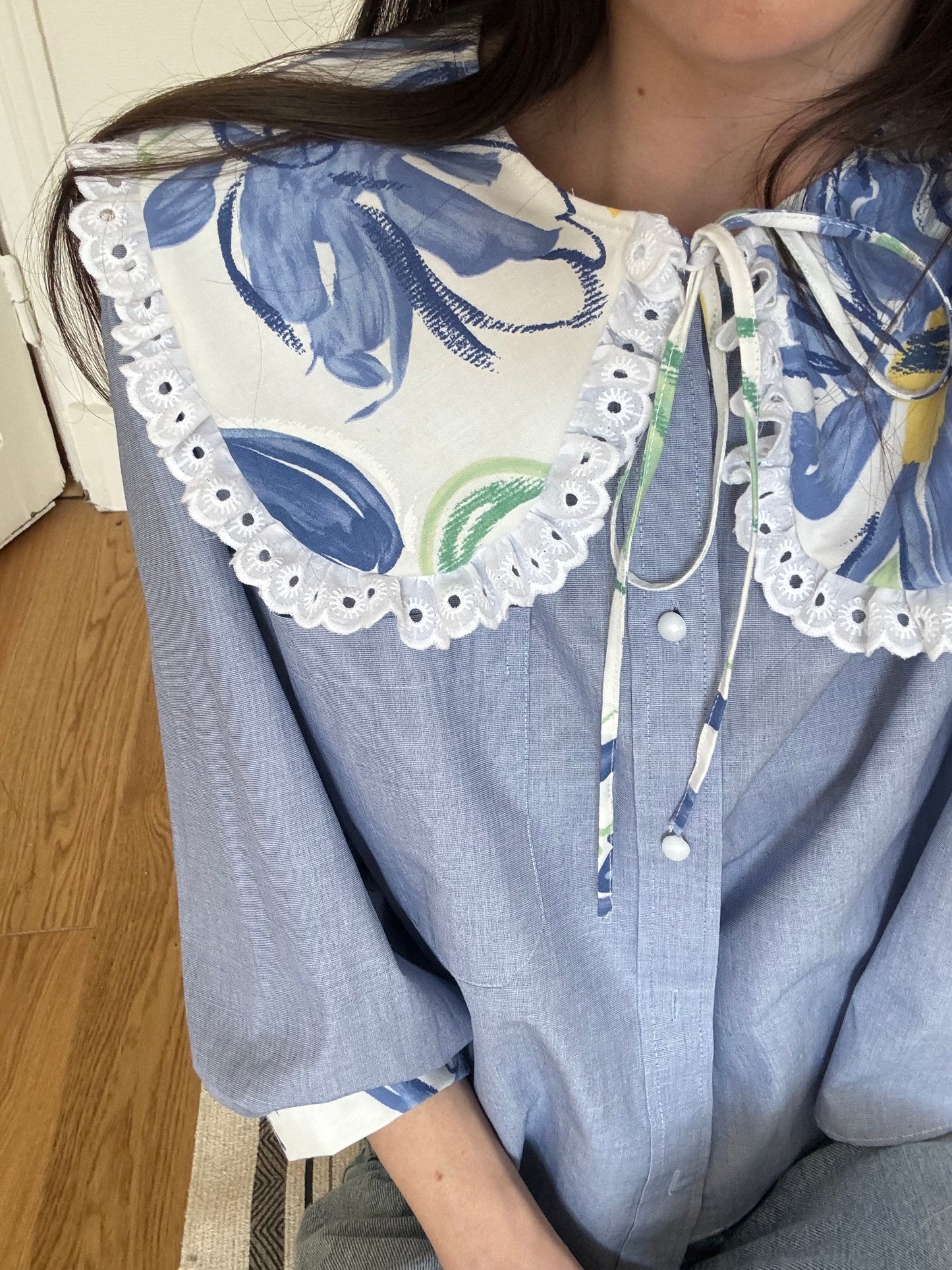 Solange col XL fleurs provençales