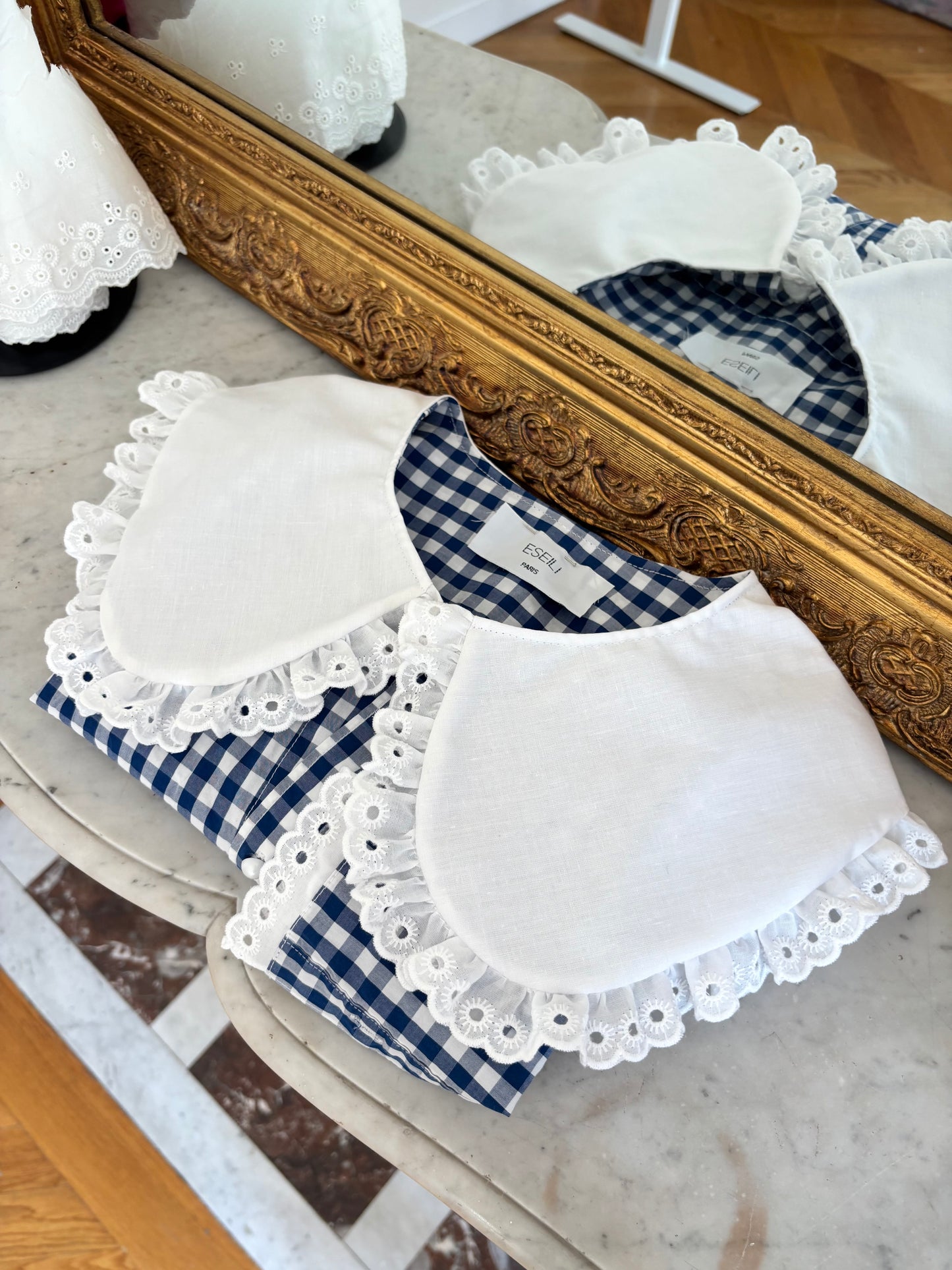 Solange col XL Vichy bleu