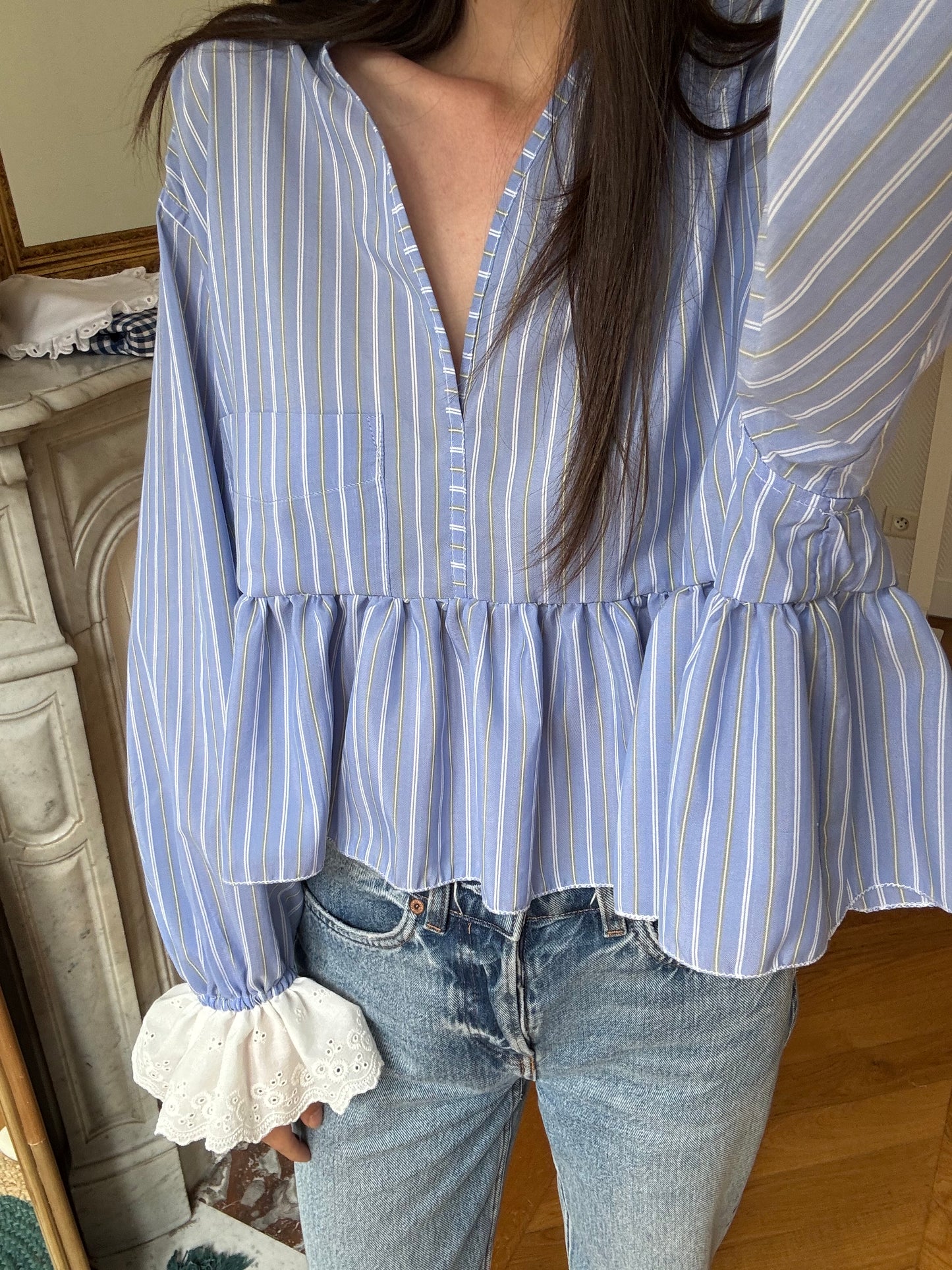 Vicky bleu rayée