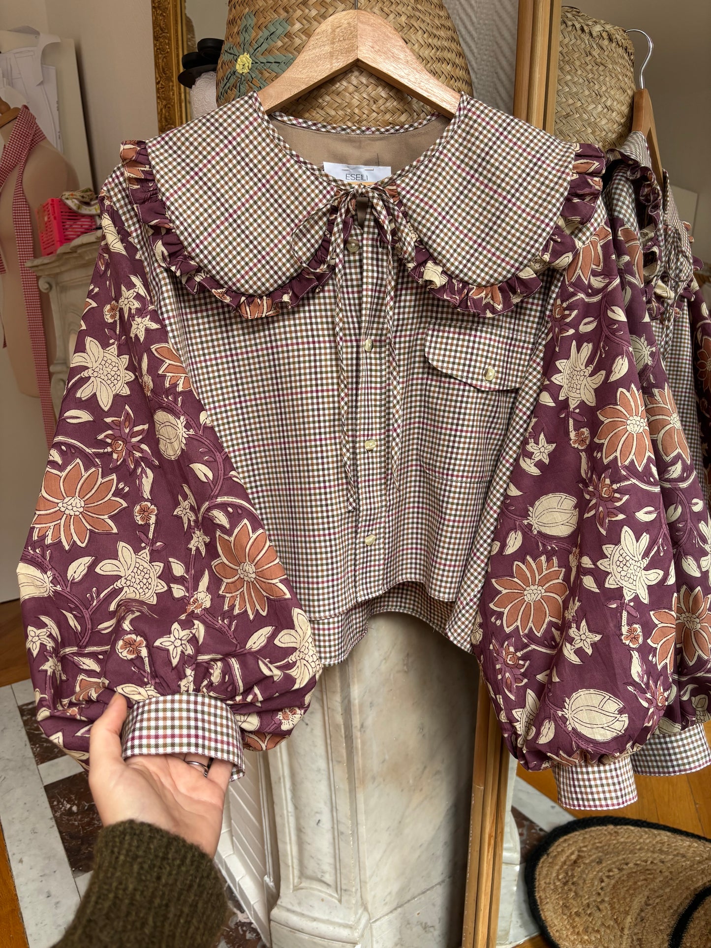 Blouse Solange col XL et manches ballon