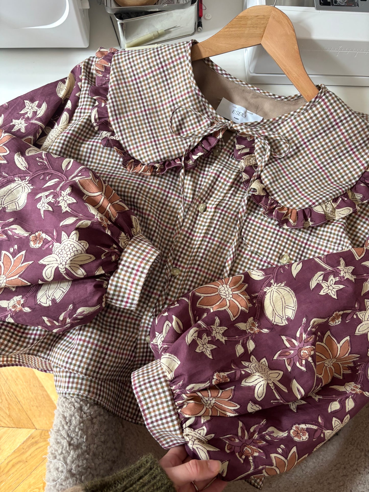 Blouse Solange col XL et manches ballon