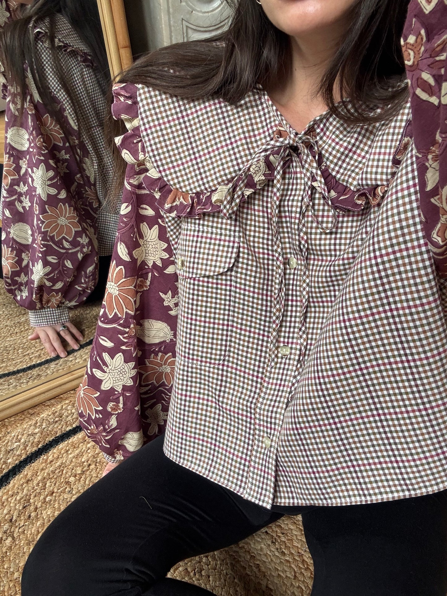 Blouse Solange col XL et manches ballon