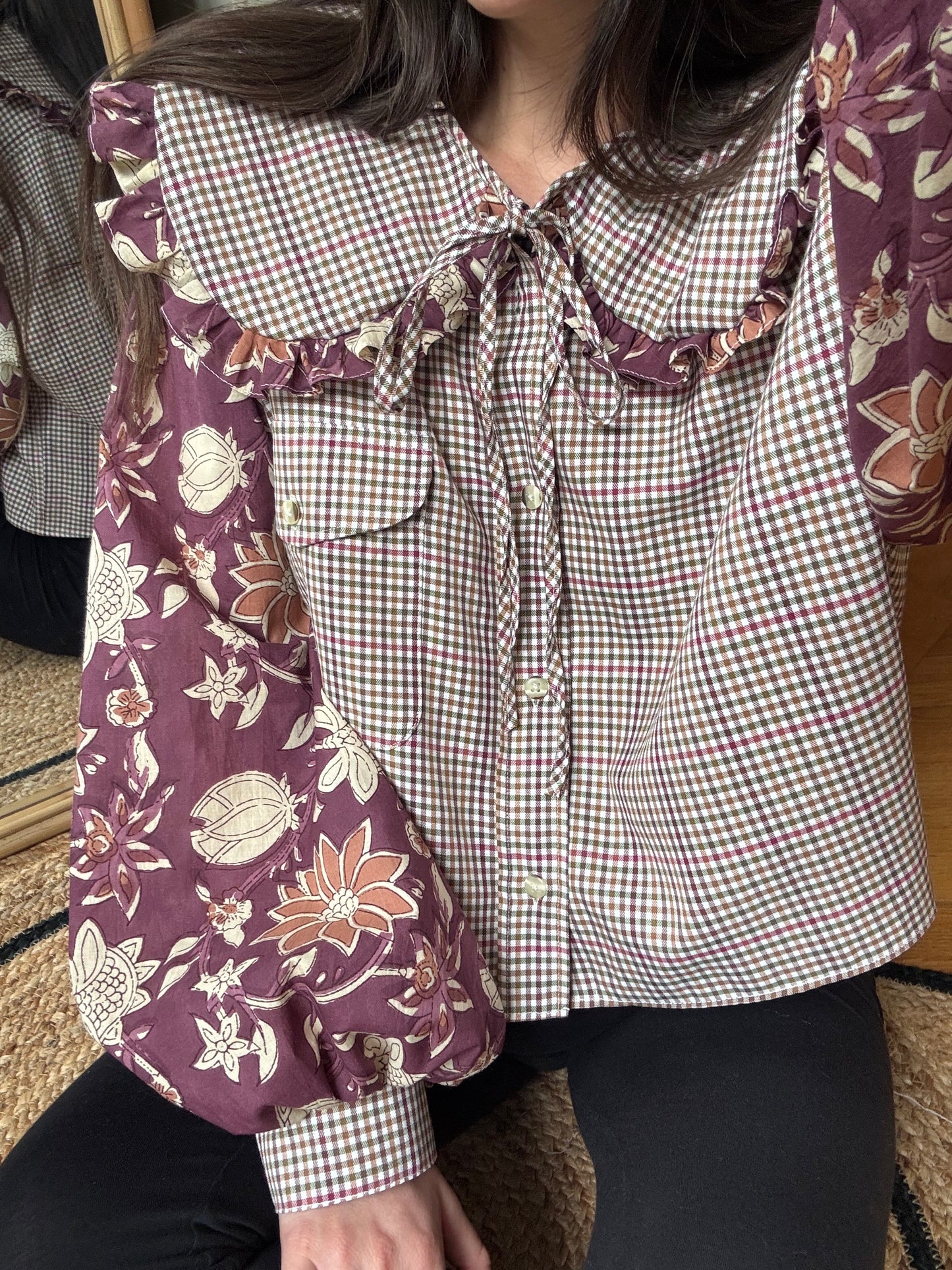 Blouse Solange col XL et manches ballon