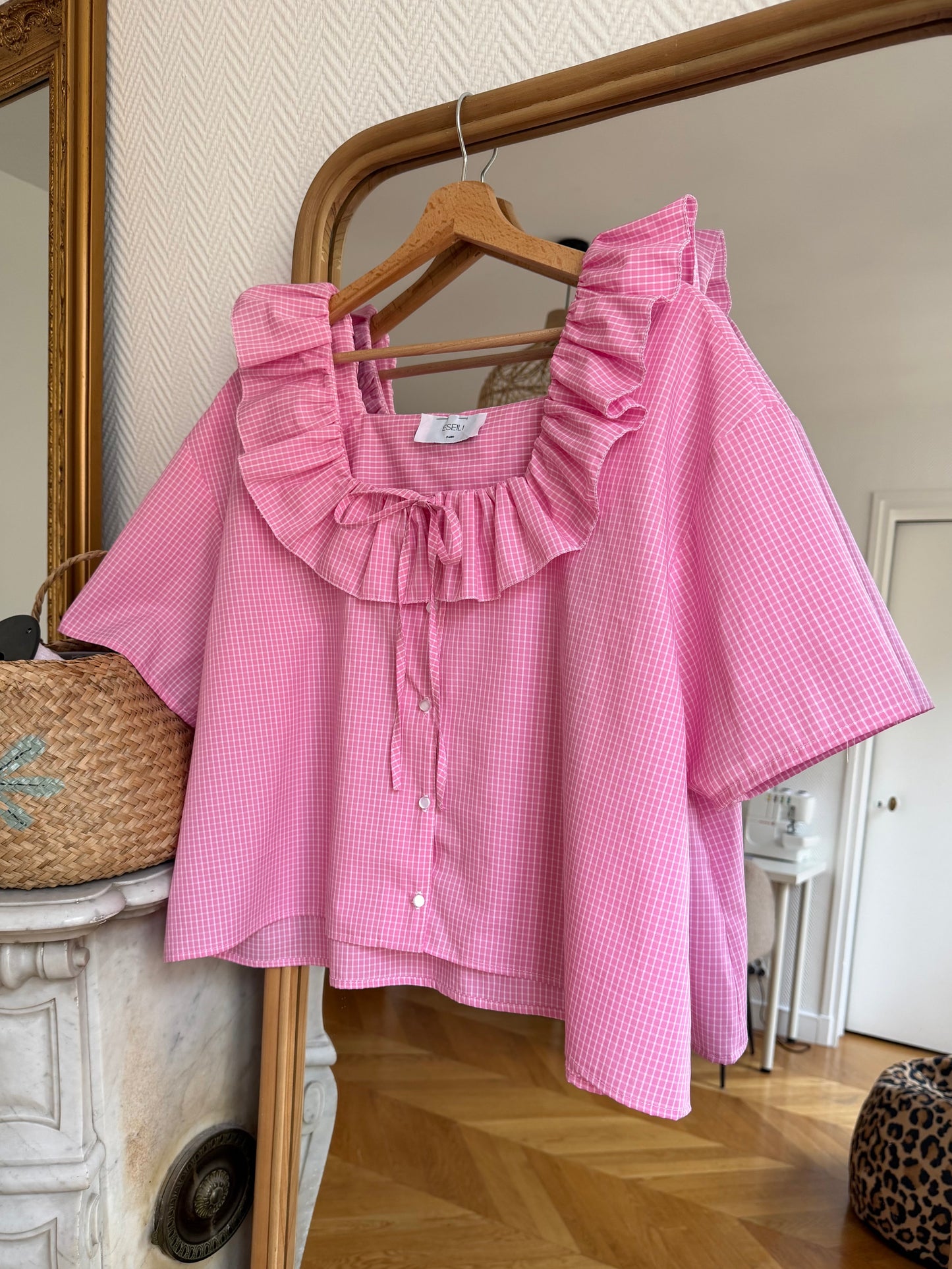 Blouse Carmen rose (made to order)