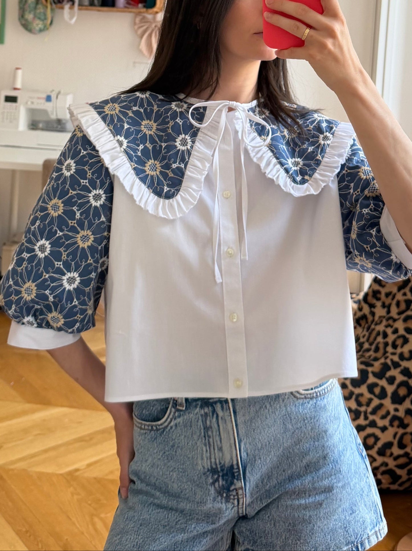 Elise col XL et broderie anglaise