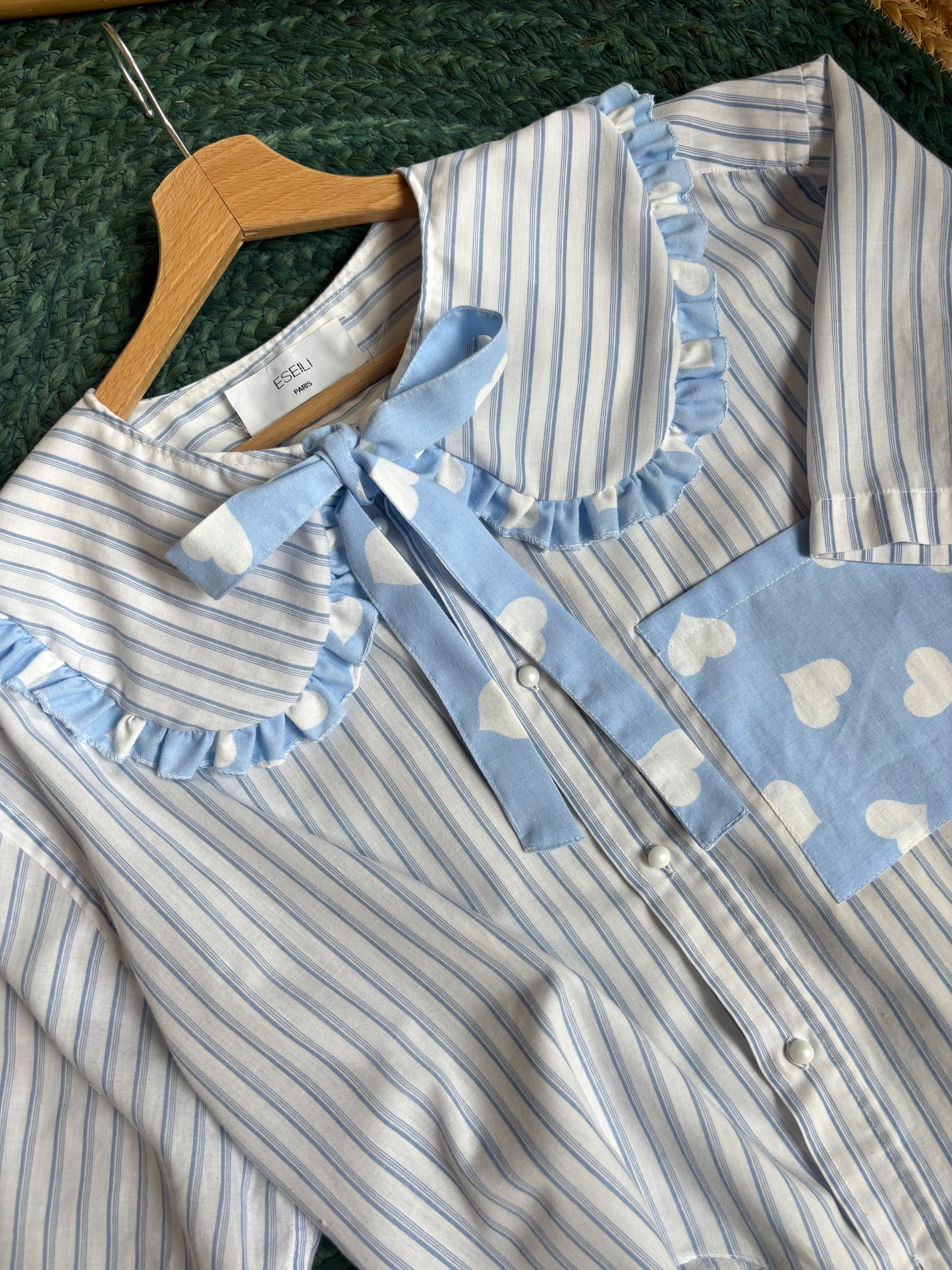 Solange col XL cœurs et rayures