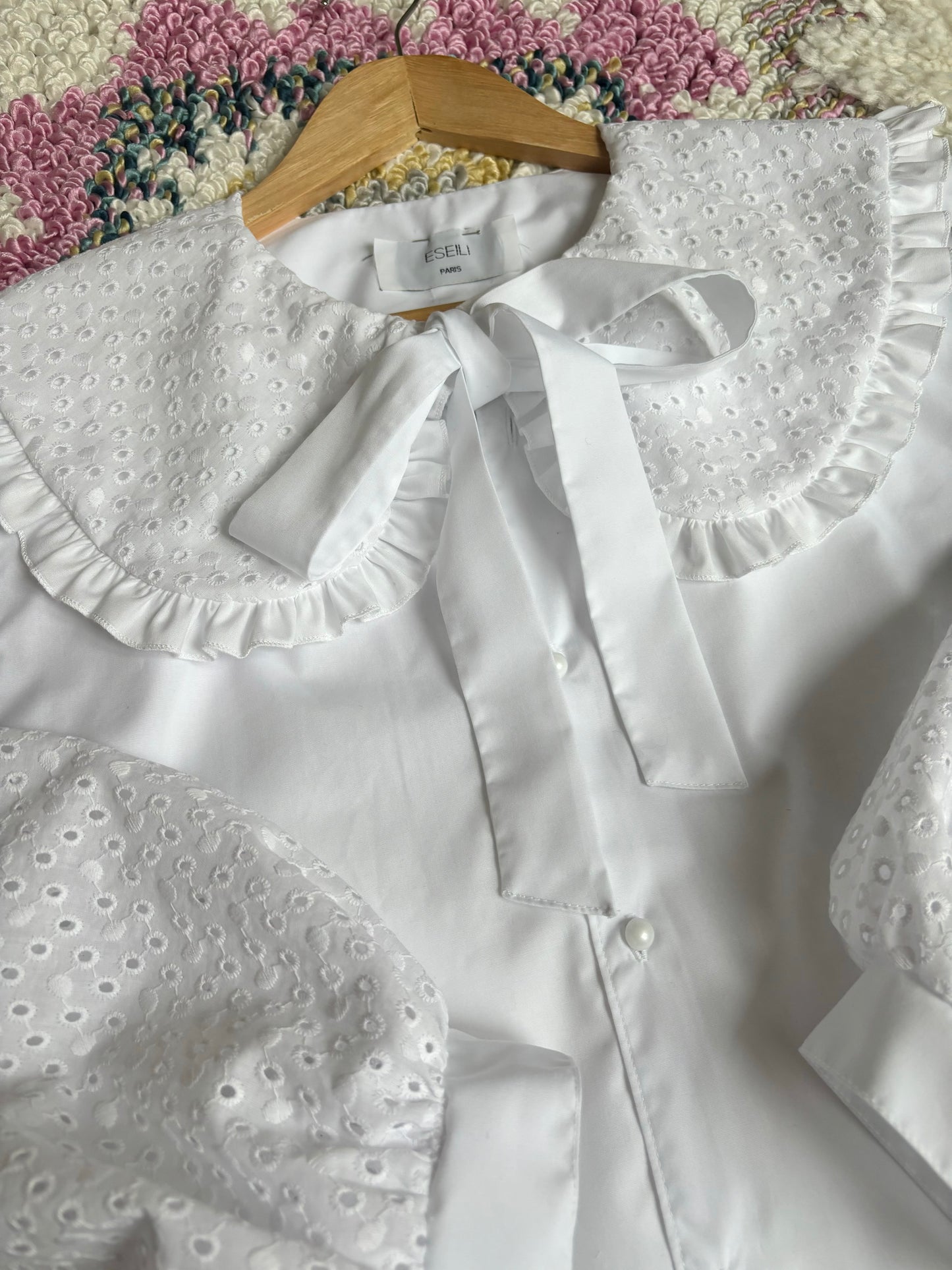 Col XL broderie anglaise blanche