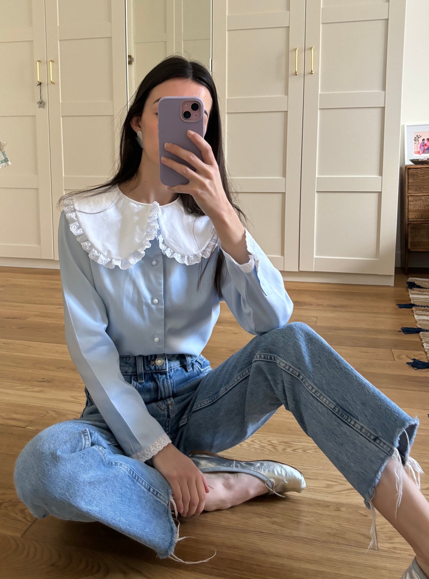 Solange col Xl bleu ciel