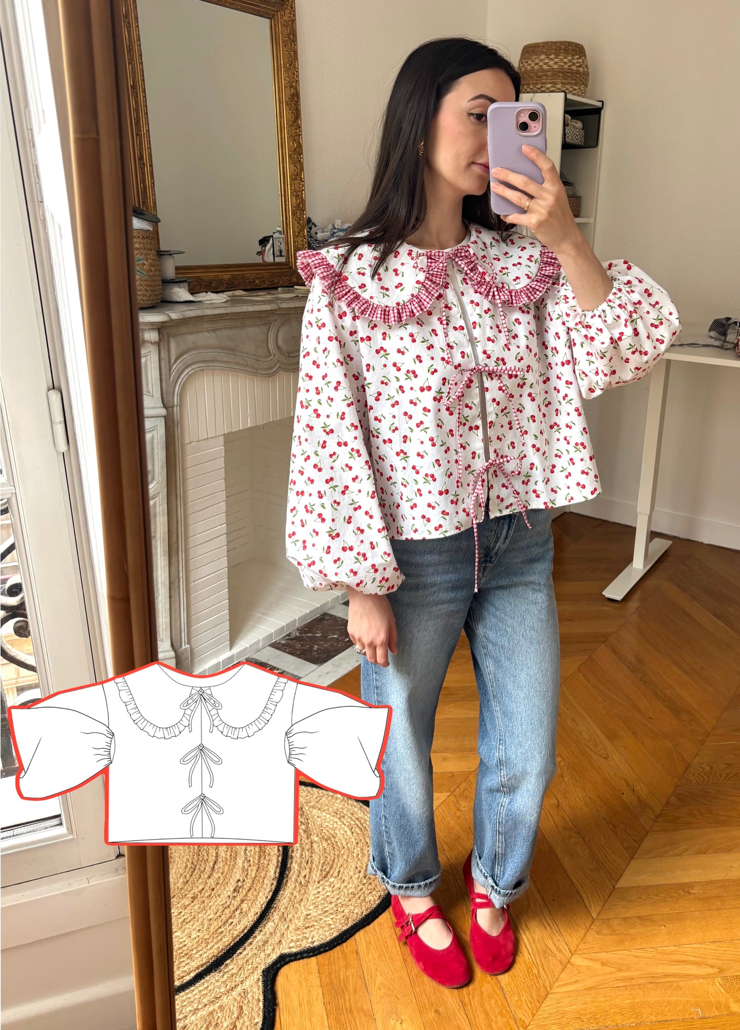 Solange shirt Pattern. ENGLISH
