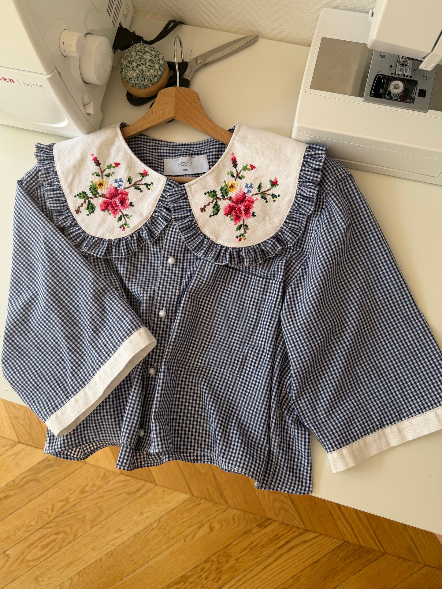 Solange col XL broderie vintage