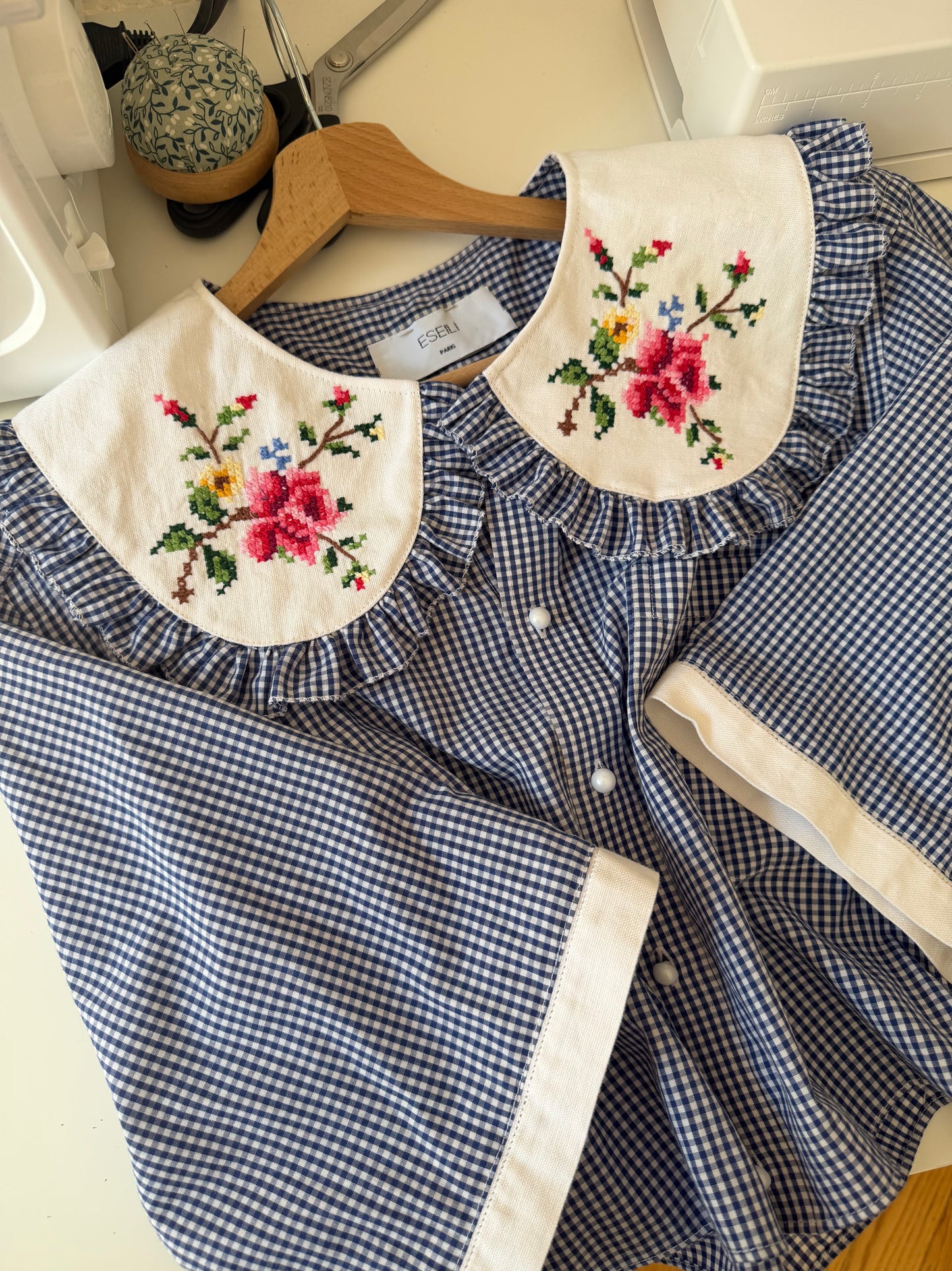Solange col XL broderie vintage