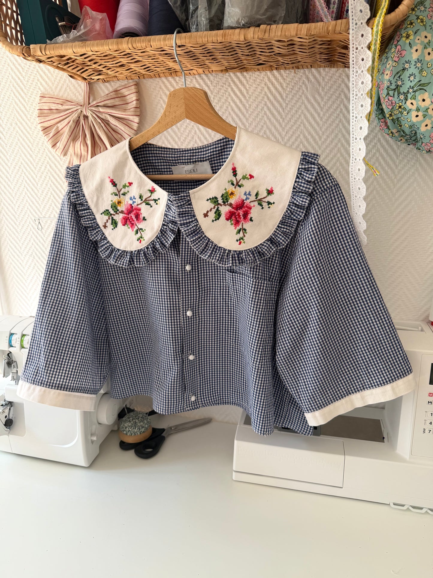 Solange col XL broderie vintage