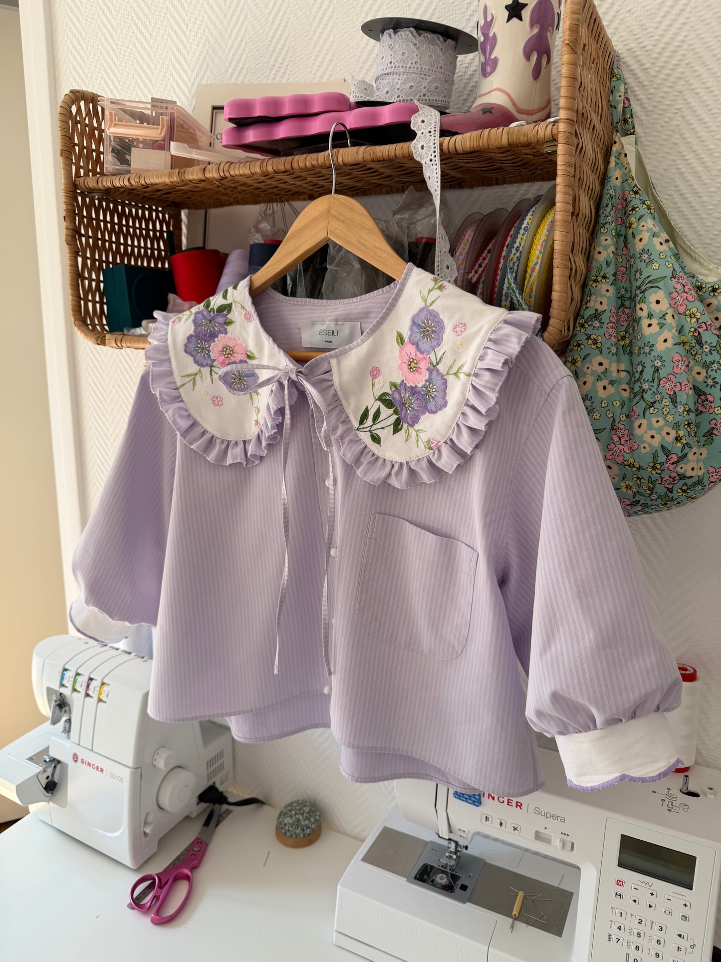 Solange col XL broderie vintage