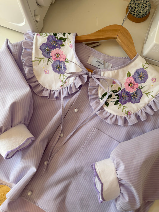 Solange col XL broderie vintage