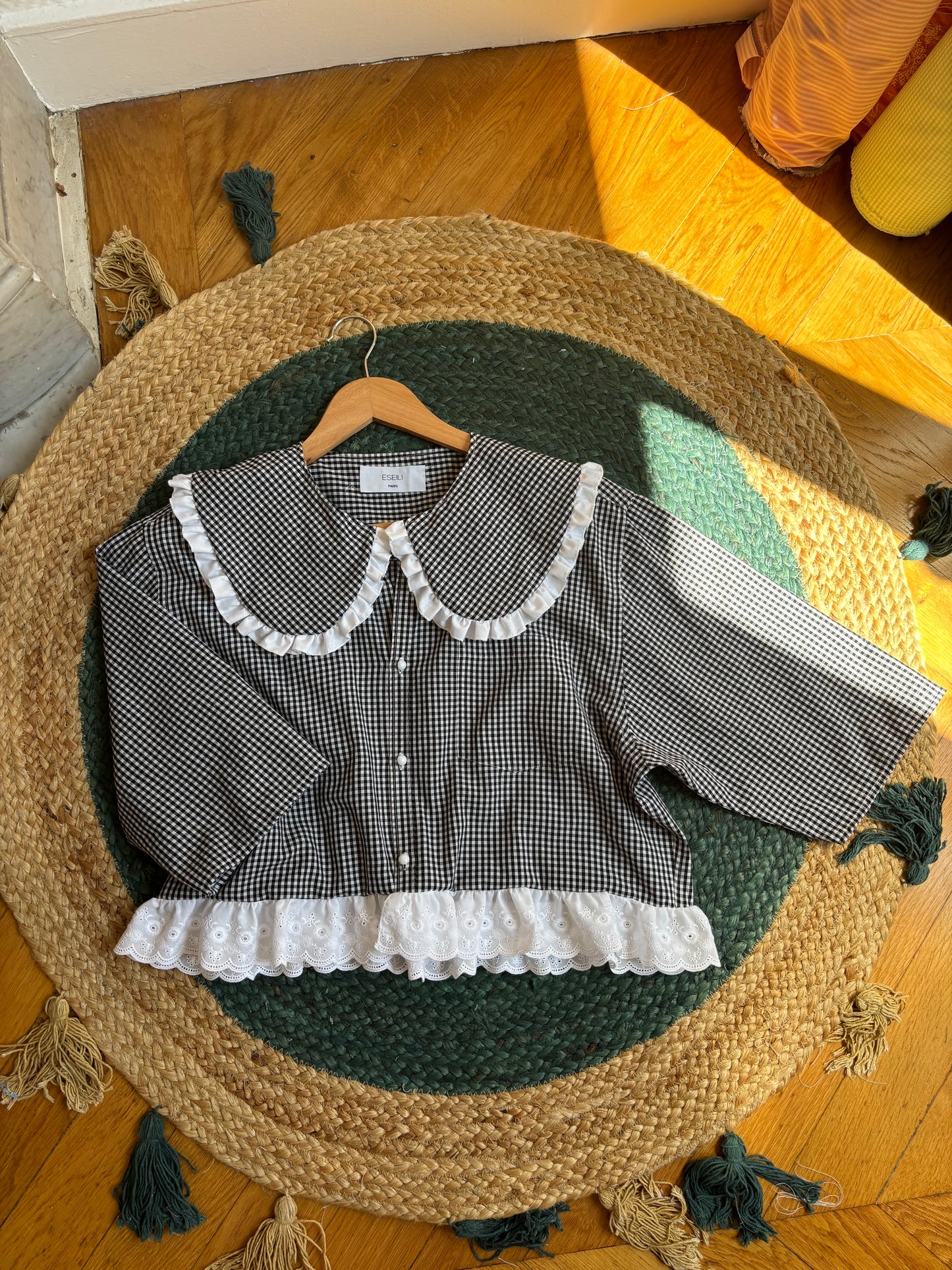 Solange col XL Vichy noir et blanc