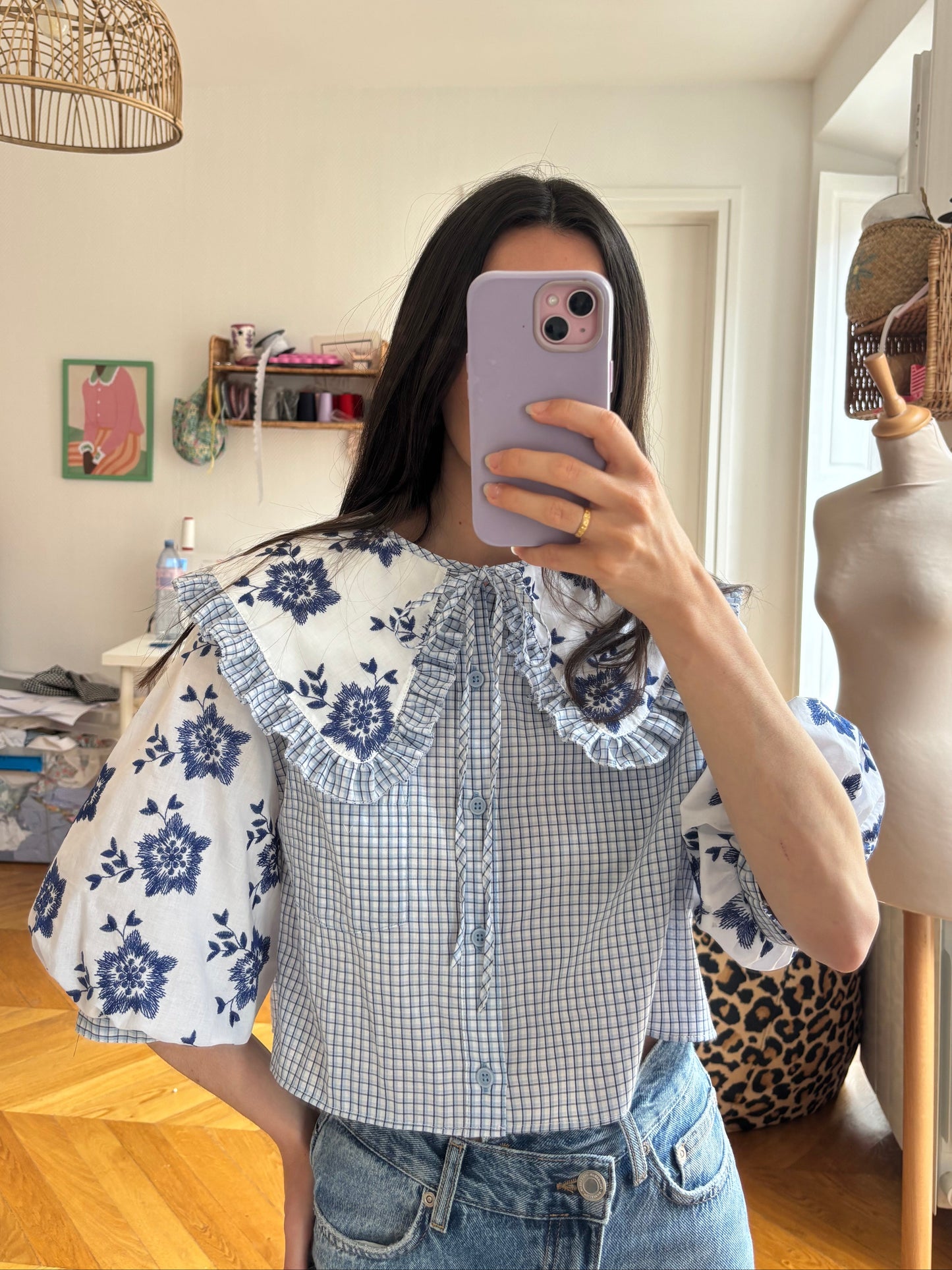 Elise col XL et broderie anglaise