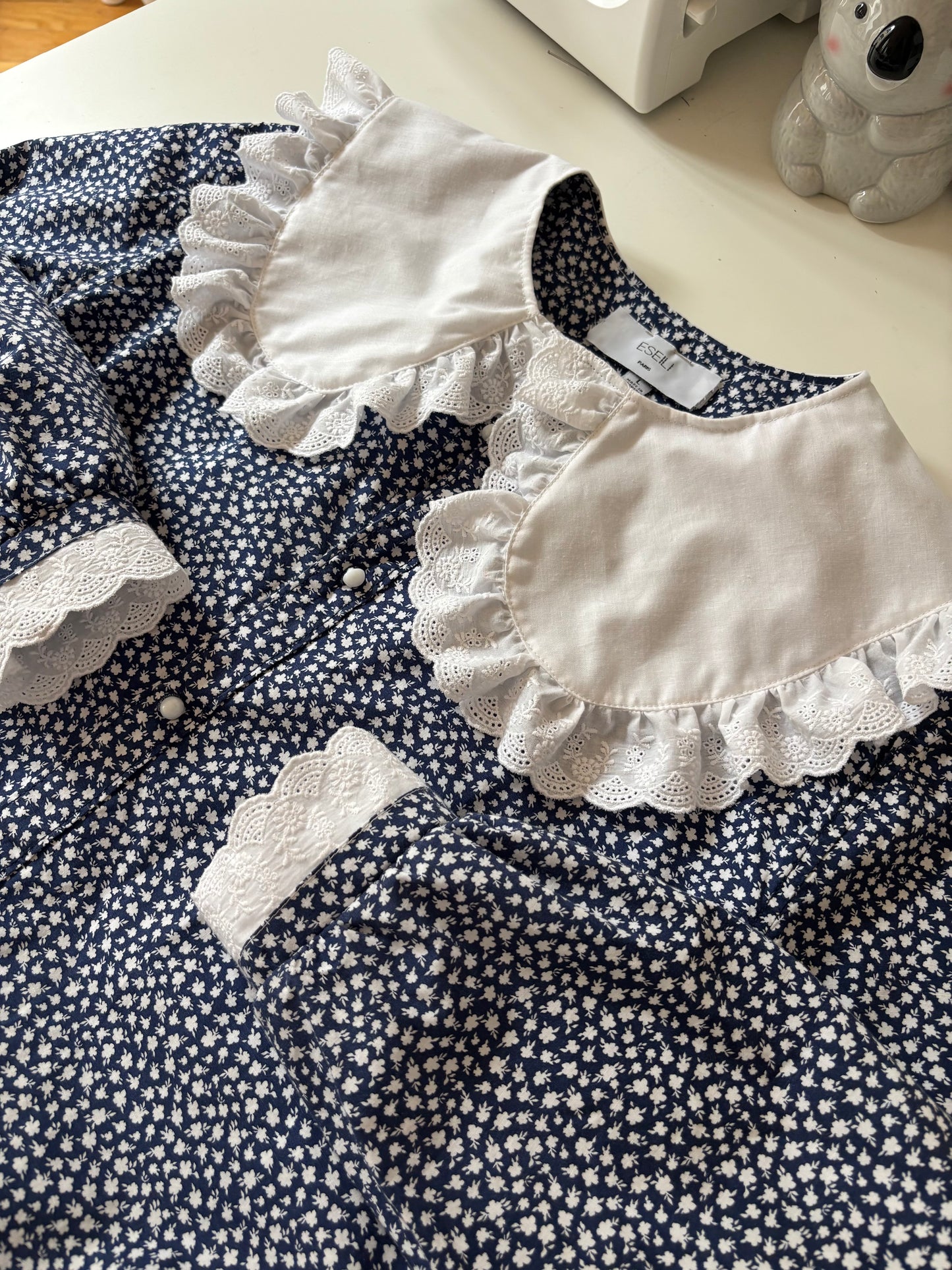Blouse Solange col XL à fleurs