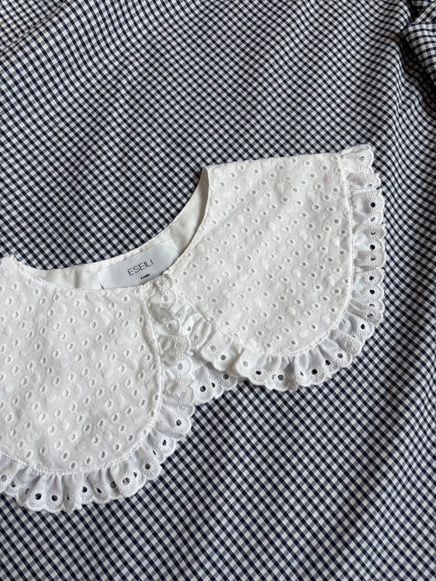 Col XL amovible broderie anglaise (PIÈCE À LA COMMANDE)