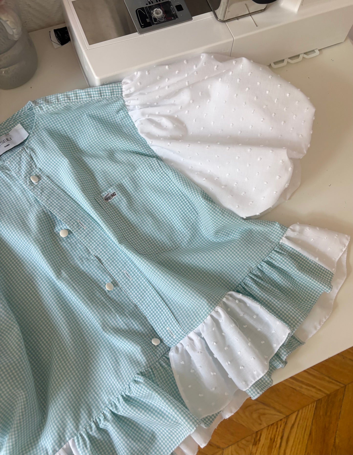 Blouse manches XL turquoise