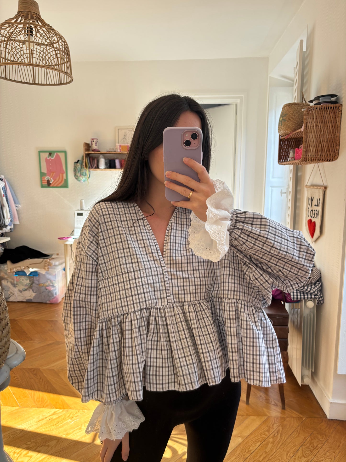 Blouse Vicky à carreaux