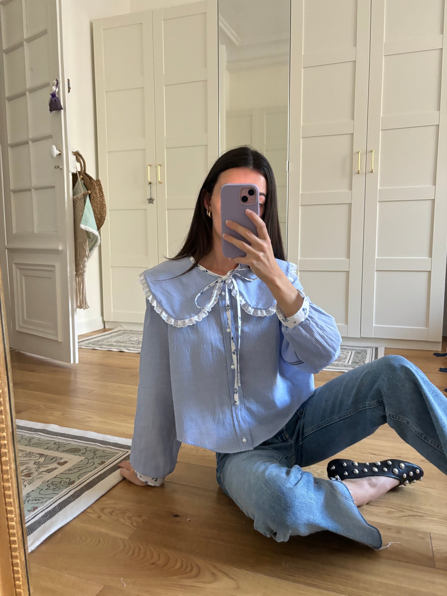 Solange col XL bleu