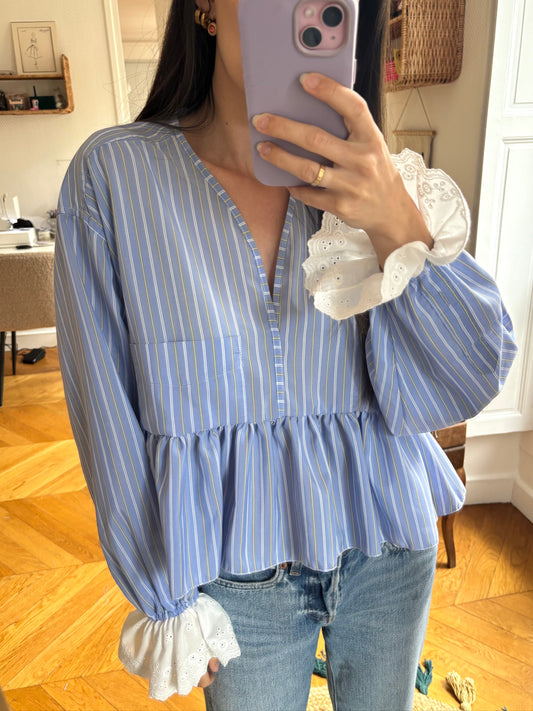 Vicky bleu rayée
