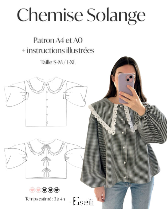 Patron chemise Solange. FR