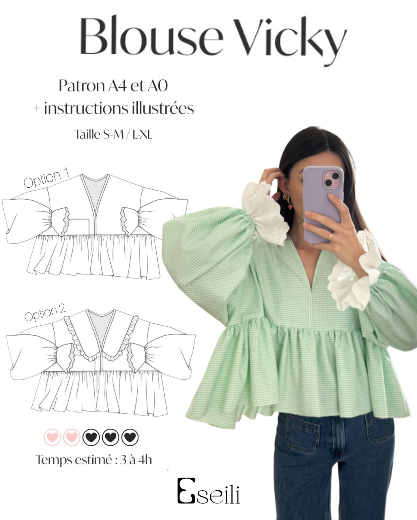 Patron blouse Vicky. FRANCAIS